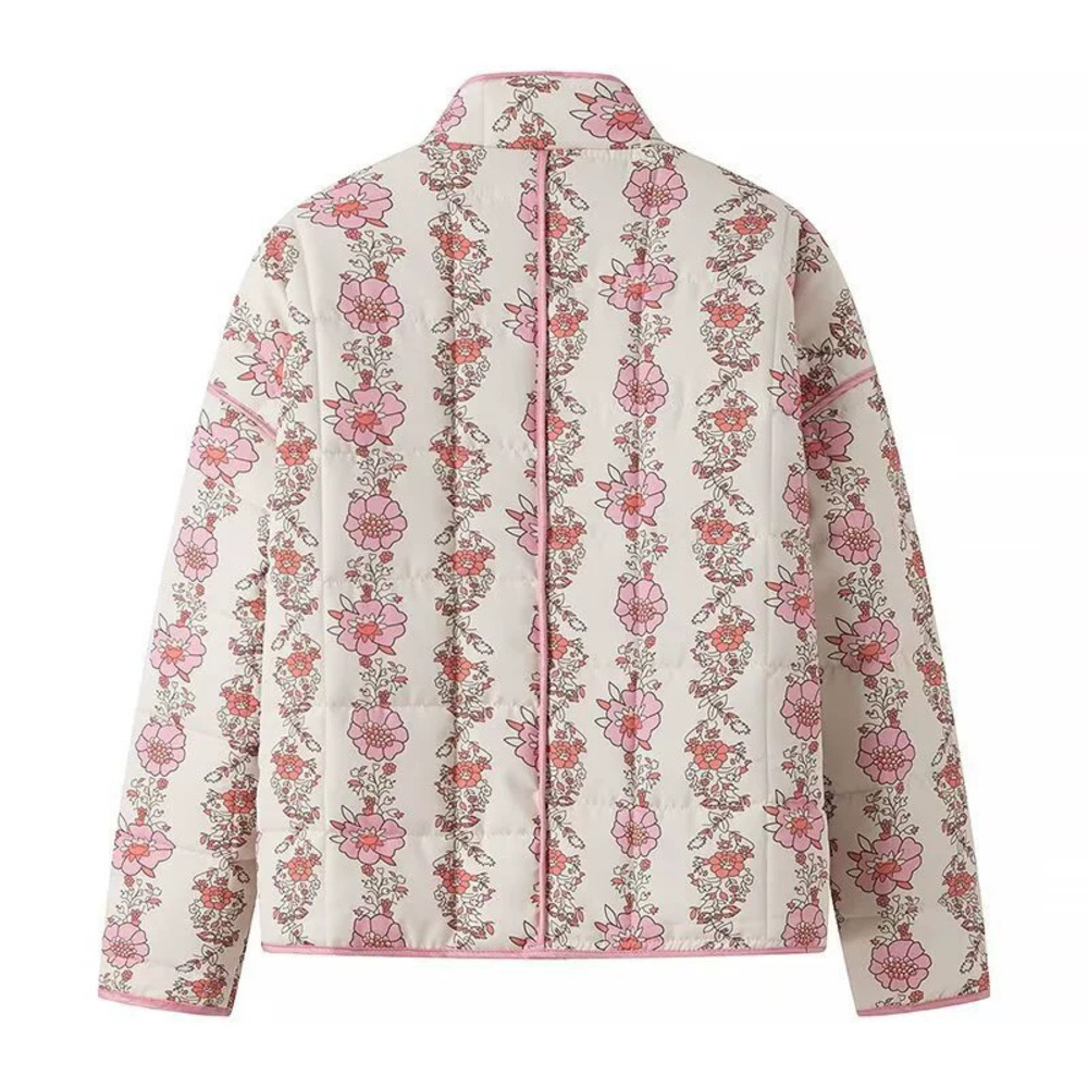 ZARA Spring Print Loose Cotton Padded Jacket